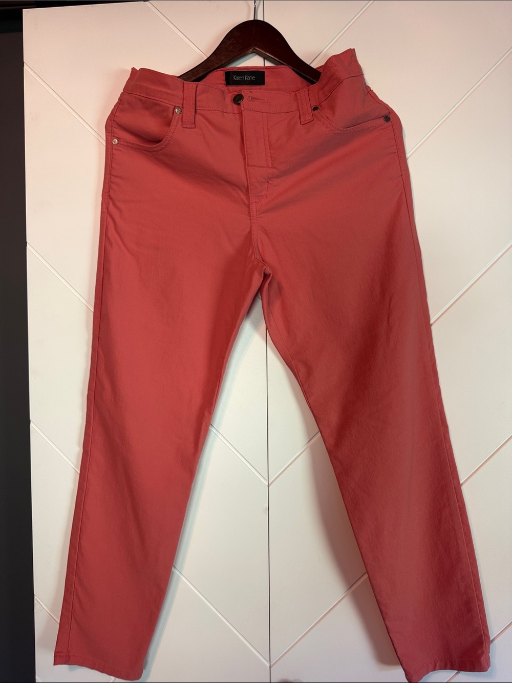 Karen Kane Salmon Color Straight Leg Pants